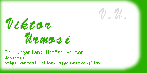 viktor urmosi business card